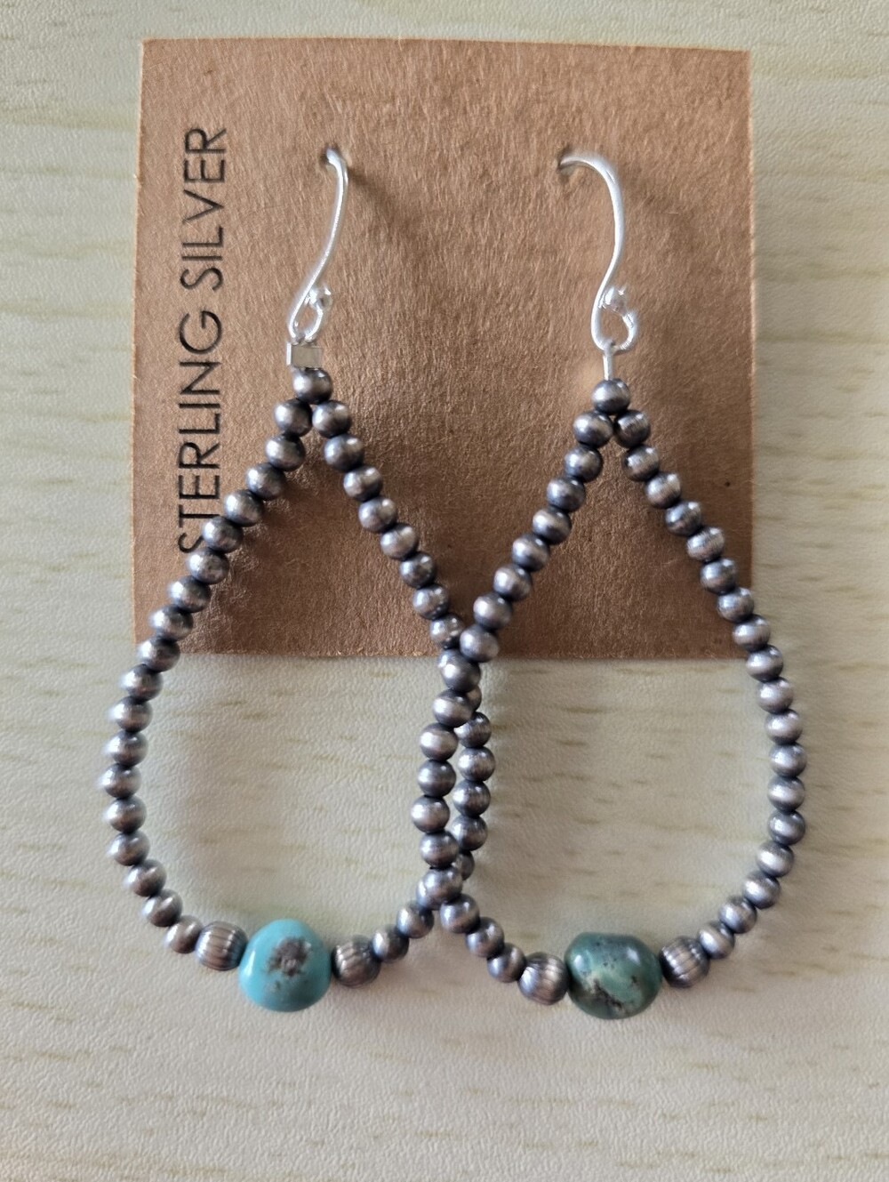 Authentic Navajo Sterling Silver Turquoise Earrings